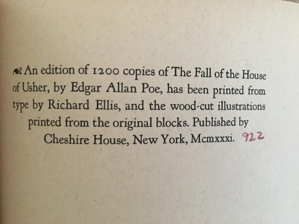 Limited Edition Poe : Fall Of The House Of Usher 1931 (Illustrated) - Image 2