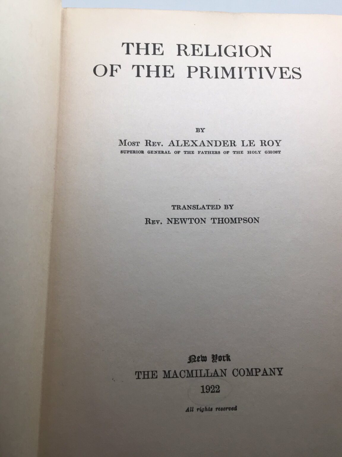 The Religion of the Primitives : Alexander Le Roy , 1922 [ African Religion and Magic ] - Image 4