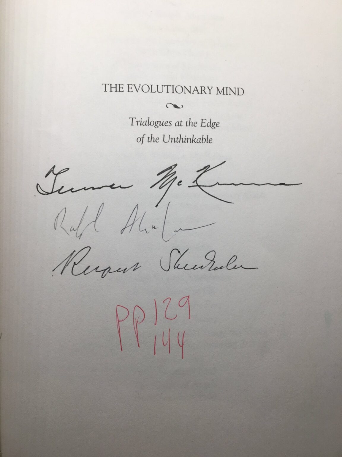 Terence McKenna Signed