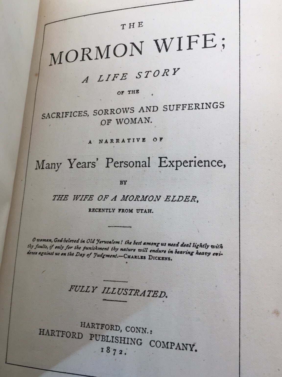 The Mormon Wife : Maria Ward 1872 [ Anti - Mormon , Polygamy ] - Image 3