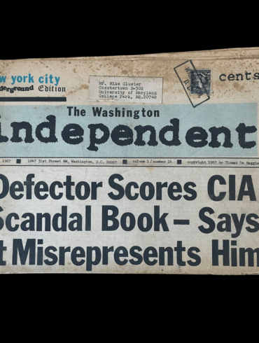 Washington Independent May 1967 Vol 1 No 14 Tompkins Square Park Allen Ginsberg DA Levy CIA Alexei Romanoff Romanov Michal Goleniewski Thomas De Baggio