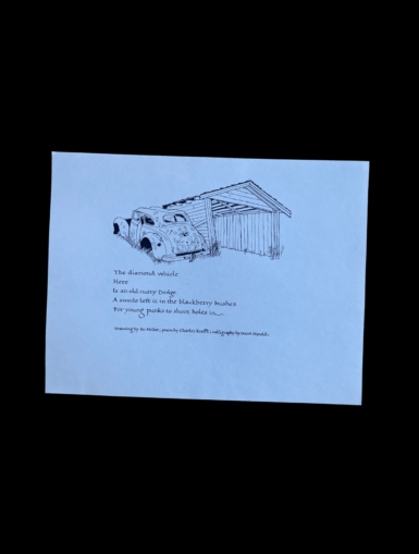 The Diamond Vehicle Charles Krafft Poetry Broadside Steve Herold Bo Miller Fishtown