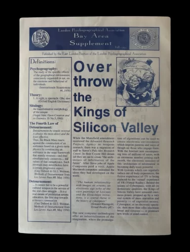 London Psychogeographical Society Bay Area Supplement 1994 Mystics of Avalon San Francisco Examiner Overthrow Kings of Silicon Valley