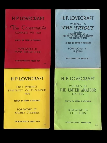 HP Lovecraft Collected Early Writings Amateur Press Tryout Conservative Pawtuxet Necronomicon Press Marc Michaud Ramsey Campbell ST Joshi Frank Belknap Long TED Klein