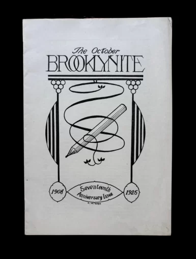 The Brooklynite October 1925 HP Lovecraft Brooklyn To An Infant Poem Sonia Greene Davis Amateur Press Blue Pencil Club