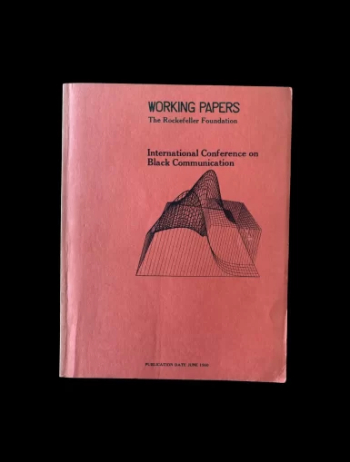 International Conference on Black Communication Taylor Williams Rockefeller Foundation Bellagio Italy 1979 1980