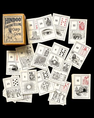 Hindoo Fortune Telling Card Game Cards Wehman Bros Brothers New York 1920 1921 1922 1923 1924 1925 1926 1927 1928 1929 Cartomancy Occult Divination Vintage